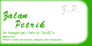 zalan petrik business card